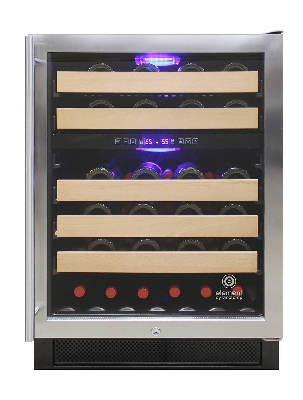 Vinotemp Connoisseur Series 46 Dual Zone Wine Cooler - EL-46WCST