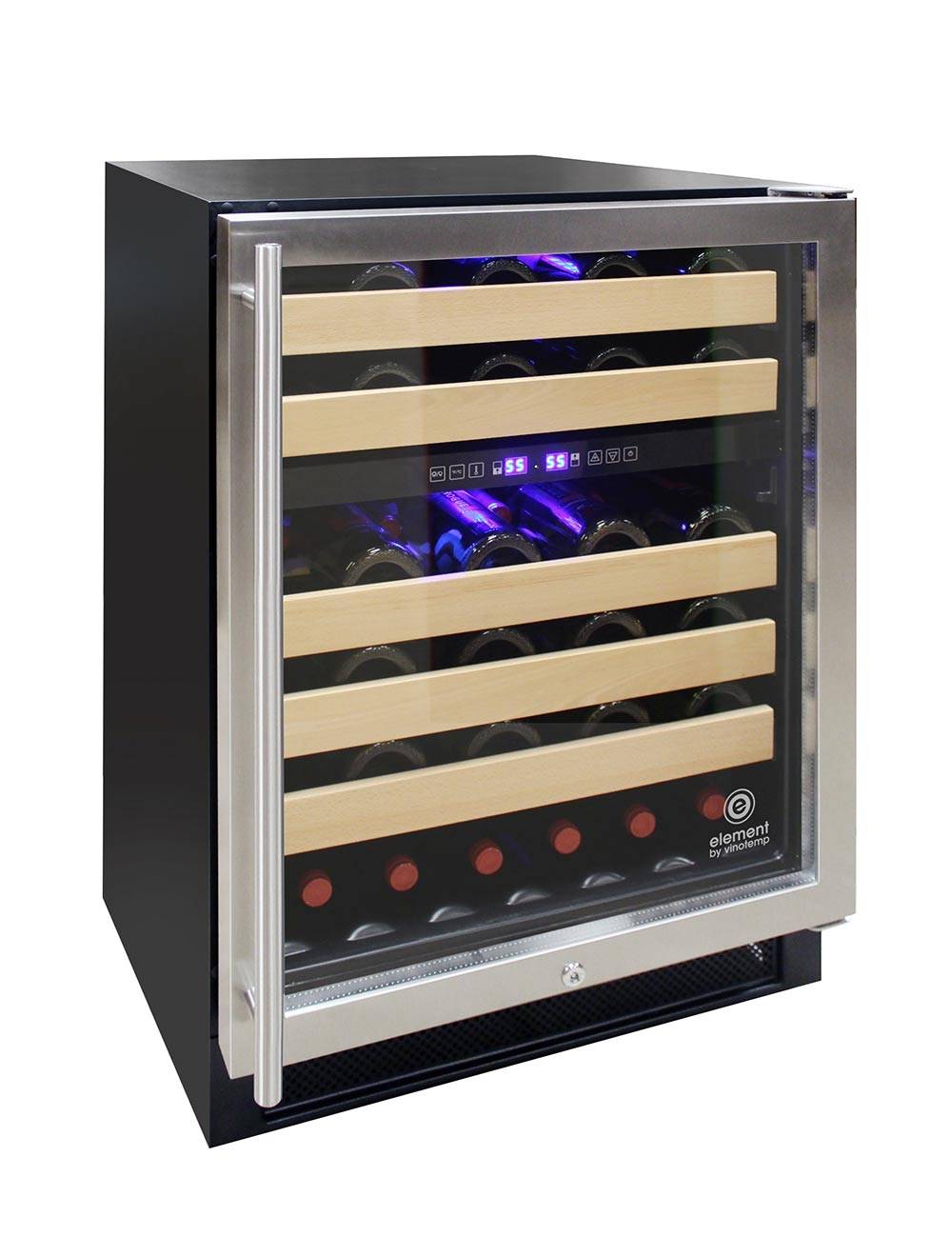 Vinotemp Connoisseur Series 46 Dual Zone Wine Cooler - EL-46WCST