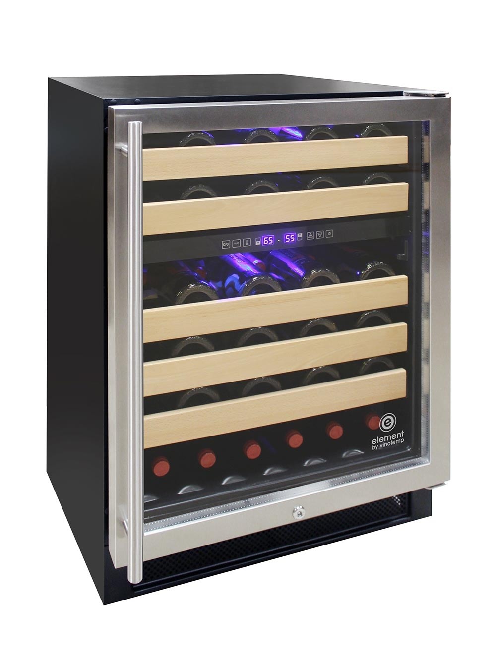 Vinotemp Connoisseur Series 46 Dual Zone Wine Cooler - EL-46WCST