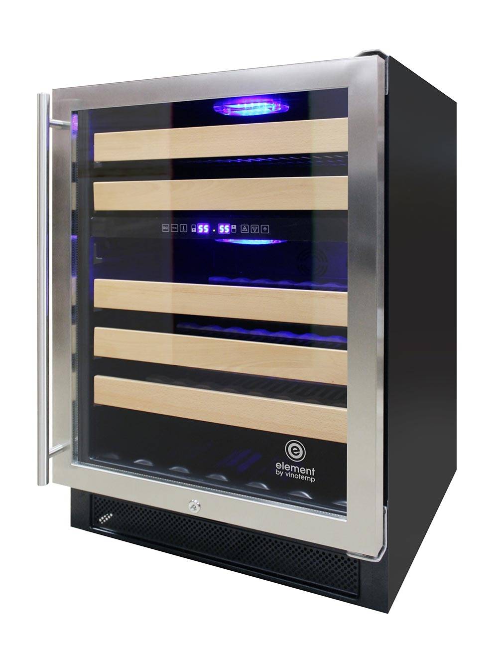 Vinotemp Connoisseur Series 46 Dual Zone Wine Cooler - EL-46WCST