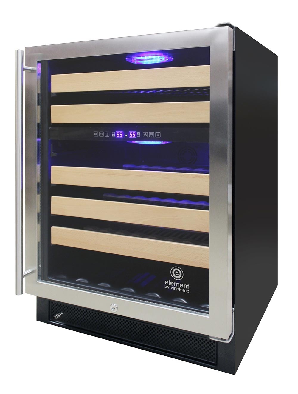 Vinotemp Connoisseur Series 46 Dual Zone Wine Cooler - EL-46WCST