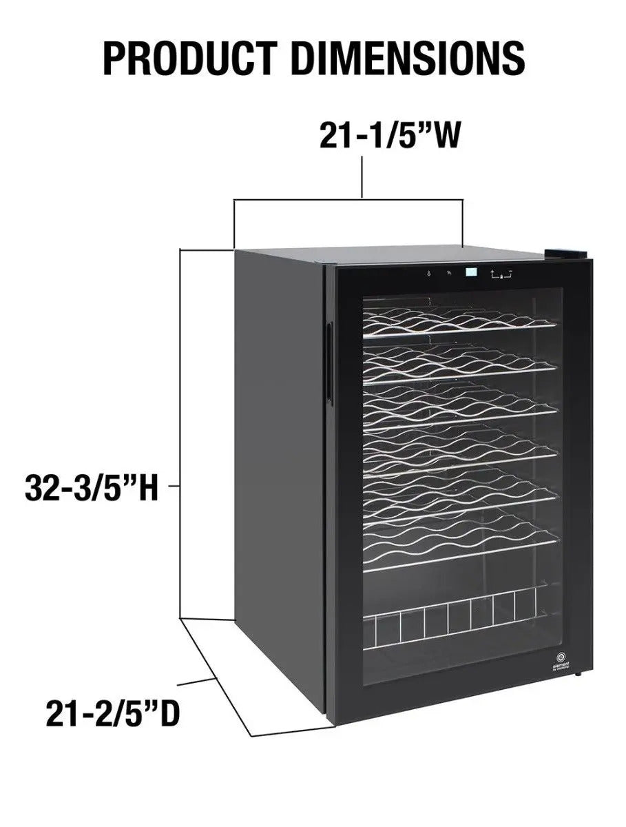 Vinotemp 48-Bottle Single-Zone Wine Cooler - EL-48TS