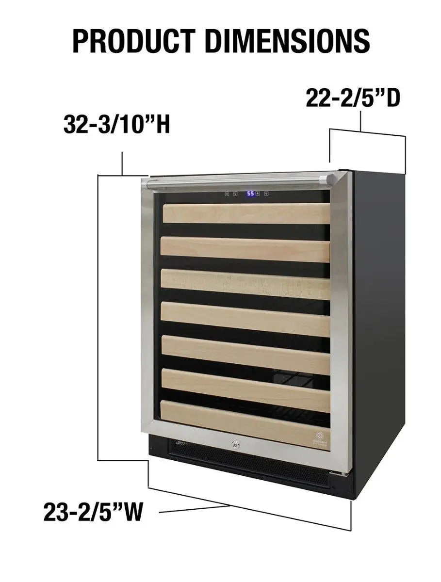 Vinotemp Single-Zone Wine Cooler - EL-54SDTH