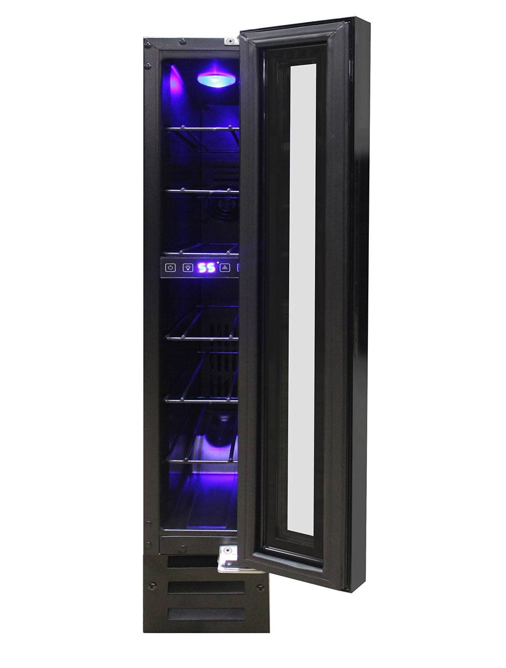 Vinotemp 7 Bottle Touchscreen Wine Cooler - EL-7TS BLACK