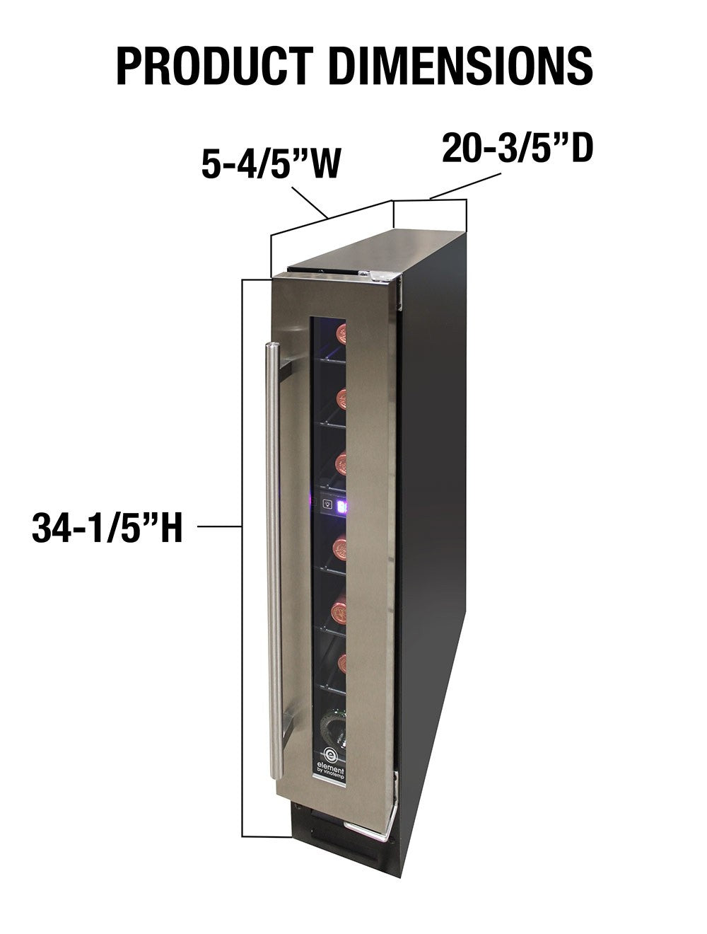 Vinotemp 7 Bottle Wine Cooler - EL-7TSST