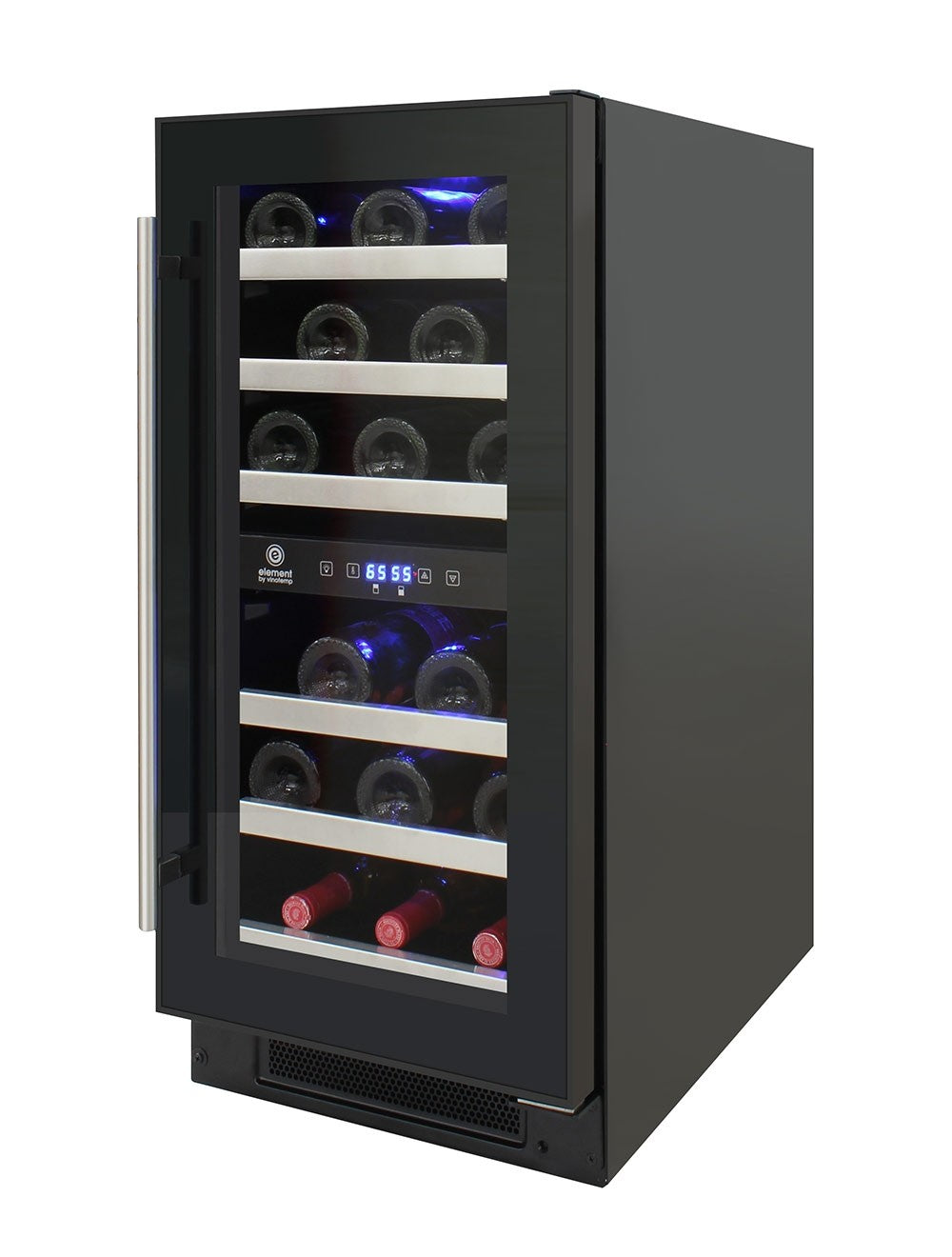 Vinotemp 28-Bottle Dual-Zone Wine Cooler (Black) - EL-WCU101-03