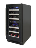 Vinotemp 28-Bottle Dual-Zone Wine Cooler (Black) - EL-WCU101-03