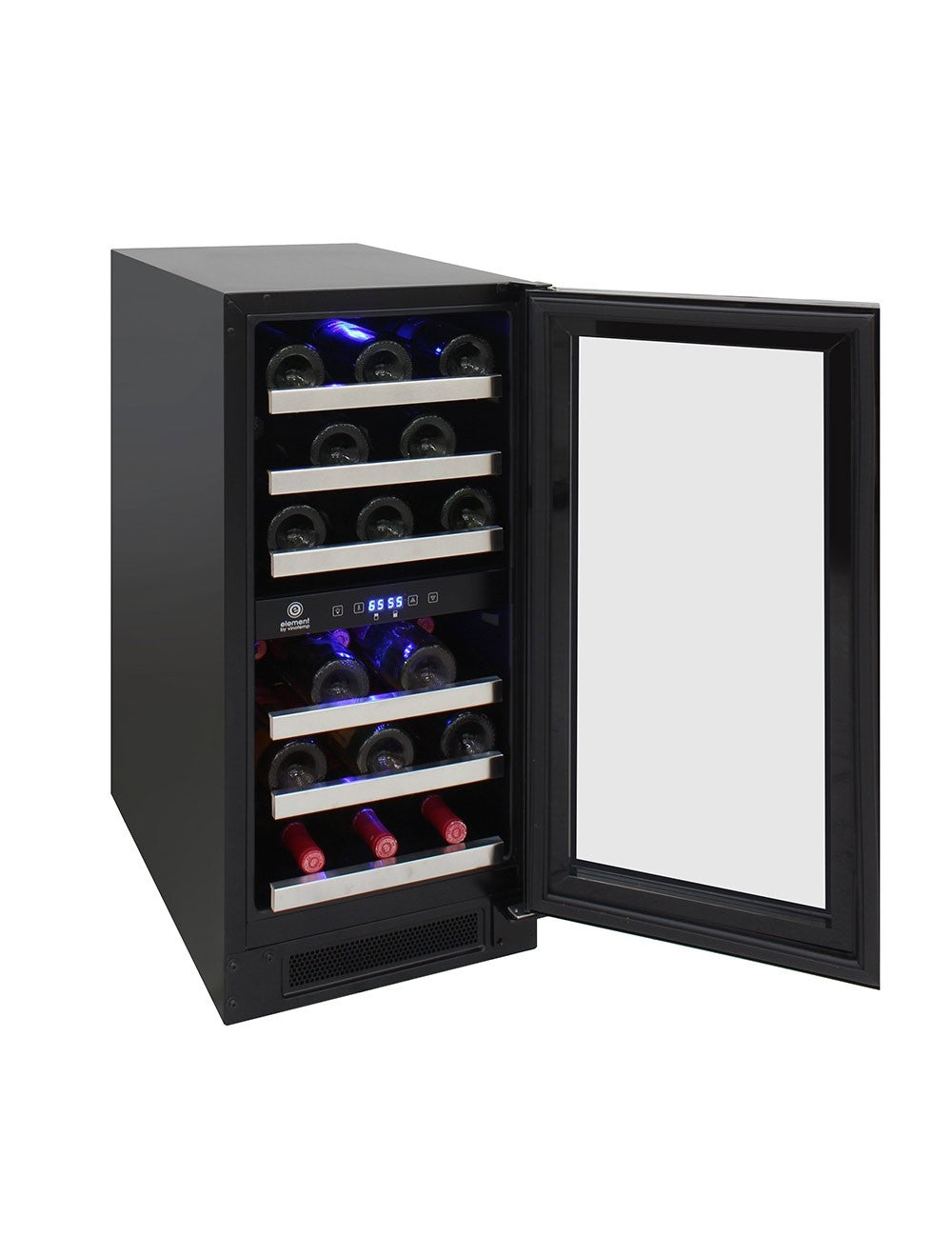 Vinotemp 28-Bottle Dual-Zone Wine Cooler (Black) - EL-WCU101-03