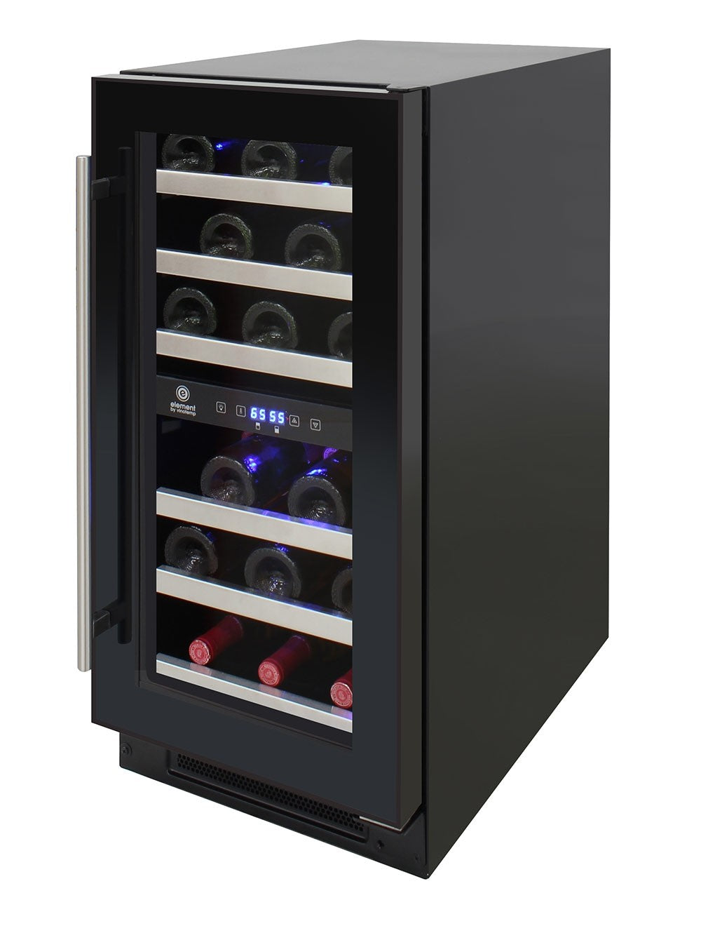 Vinotemp 28-Bottle Dual-Zone Wine Cooler (Black) - EL-WCU101-03