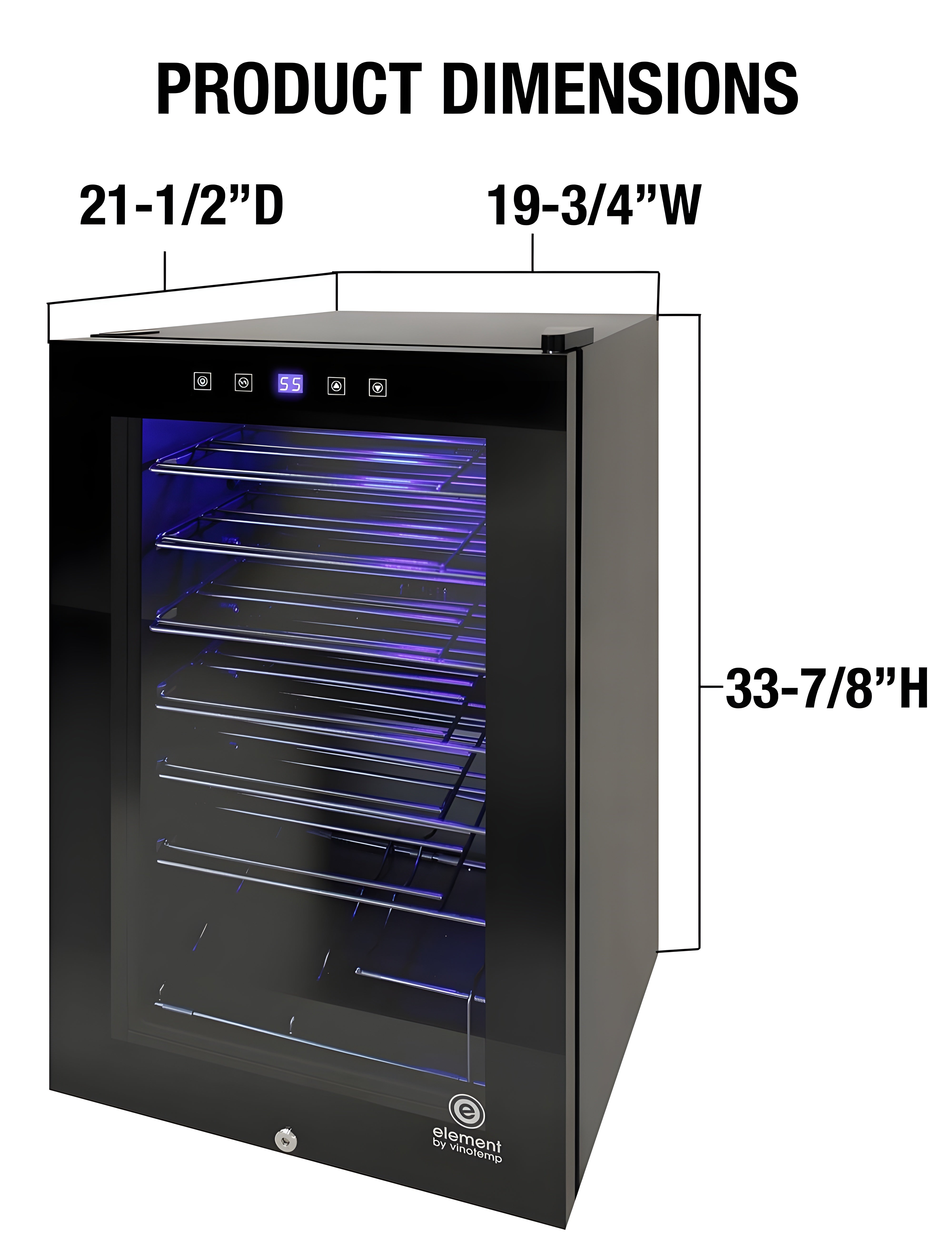 Vinotemp 42-Bottle Touch Screen Wine Cooler - EL-WCU103-01