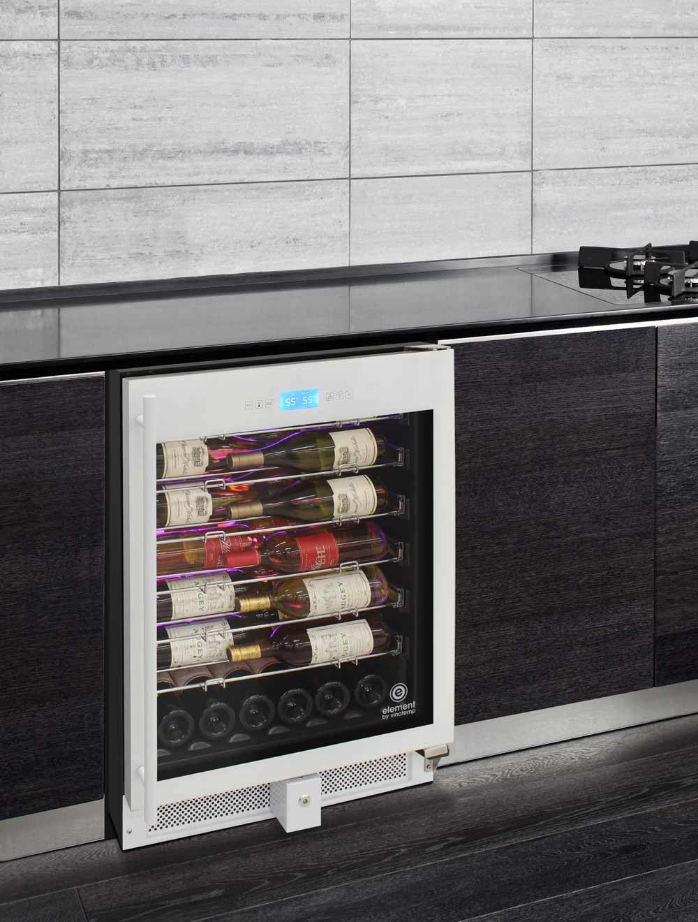 Vinotemp 41-Bottle Single-Zone Wine Cooler (White) - EL-WCU105-02