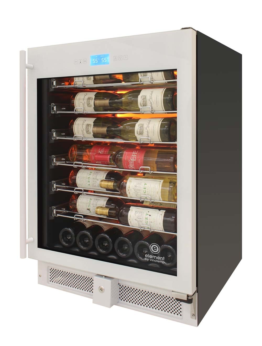 Vinotemp 41-Bottle Single-Zone Wine Cooler (White) - EL-WCU105-02