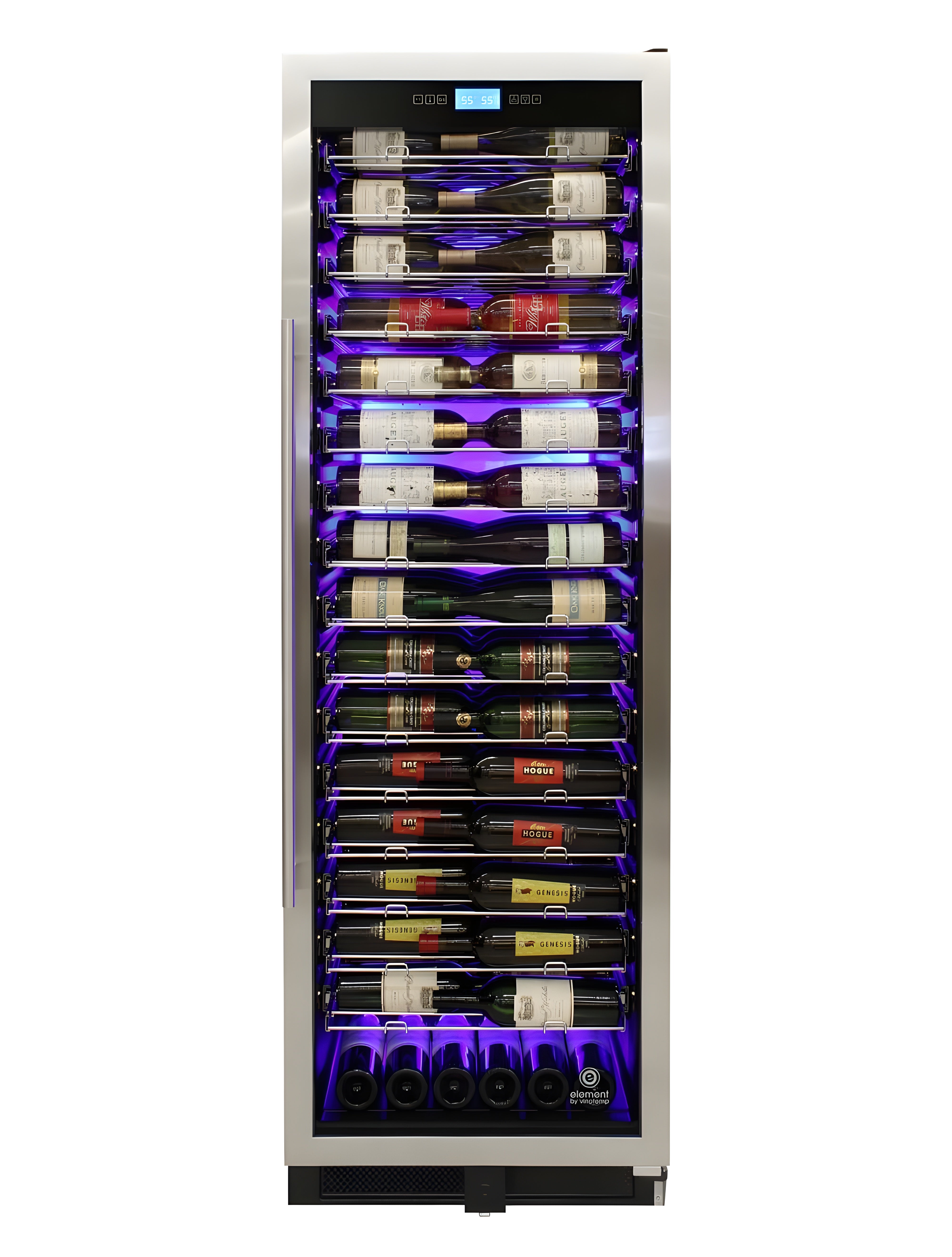 Vinotemp 141-Bottle Single-Zone Backlit Panel Wine Cooler (Stainless) - EL-WCU107-02