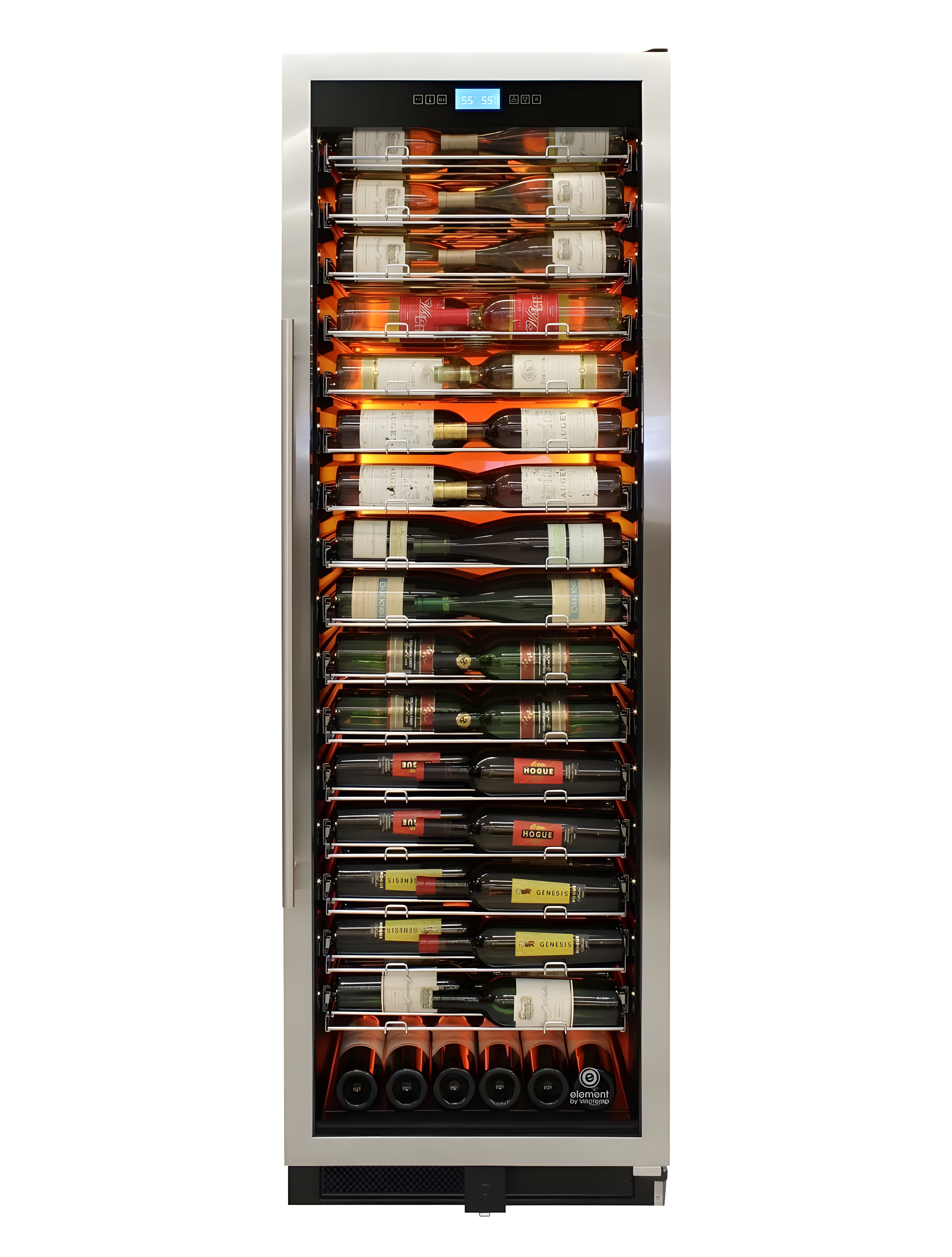 Vinotemp 141-Bottle Single-Zone Backlit Panel Wine Cooler (Stainless) - EL-WCU107-02