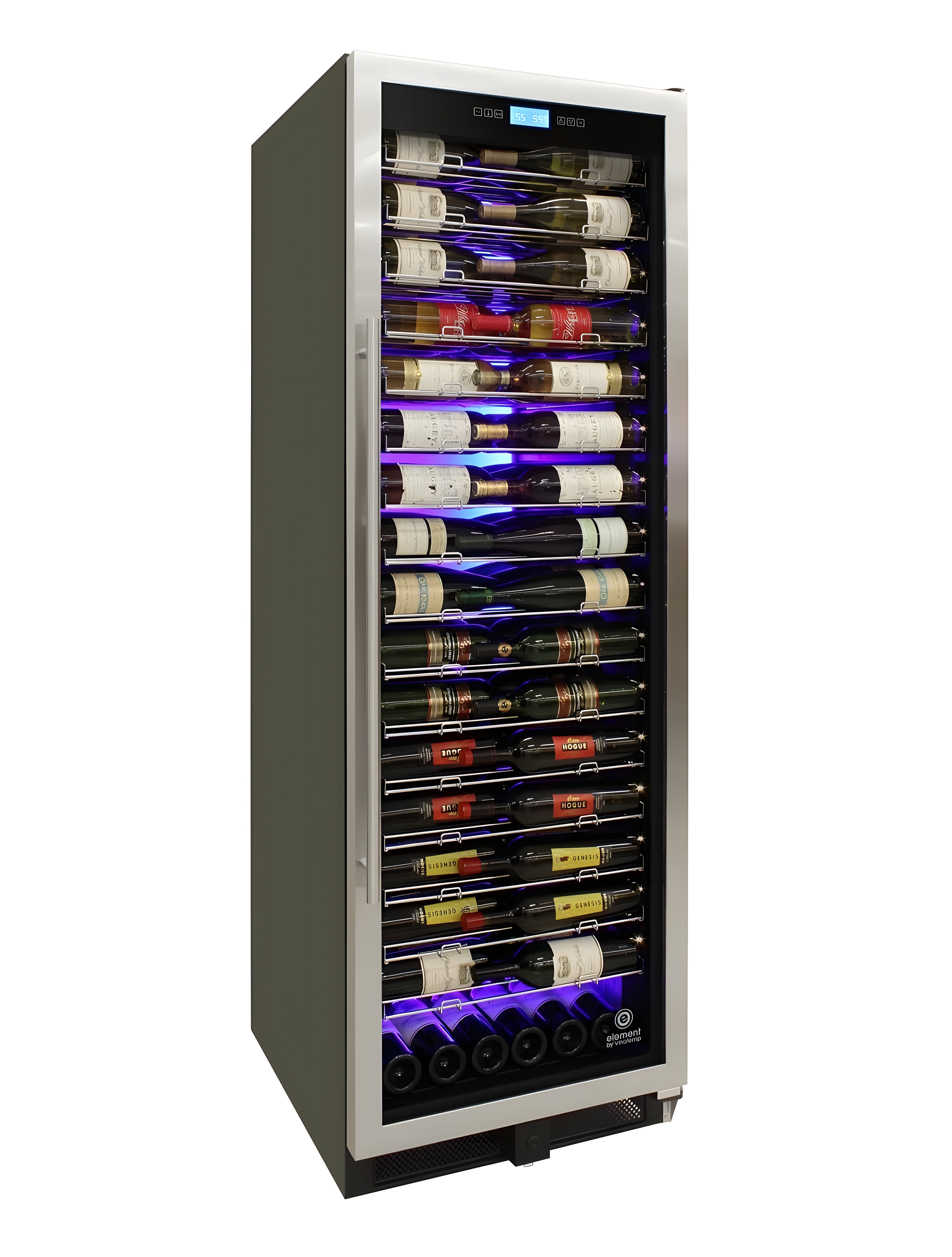 Vinotemp 141-Bottle Single-Zone Backlit Panel Wine Cooler (Stainless) - EL-WCU107-02