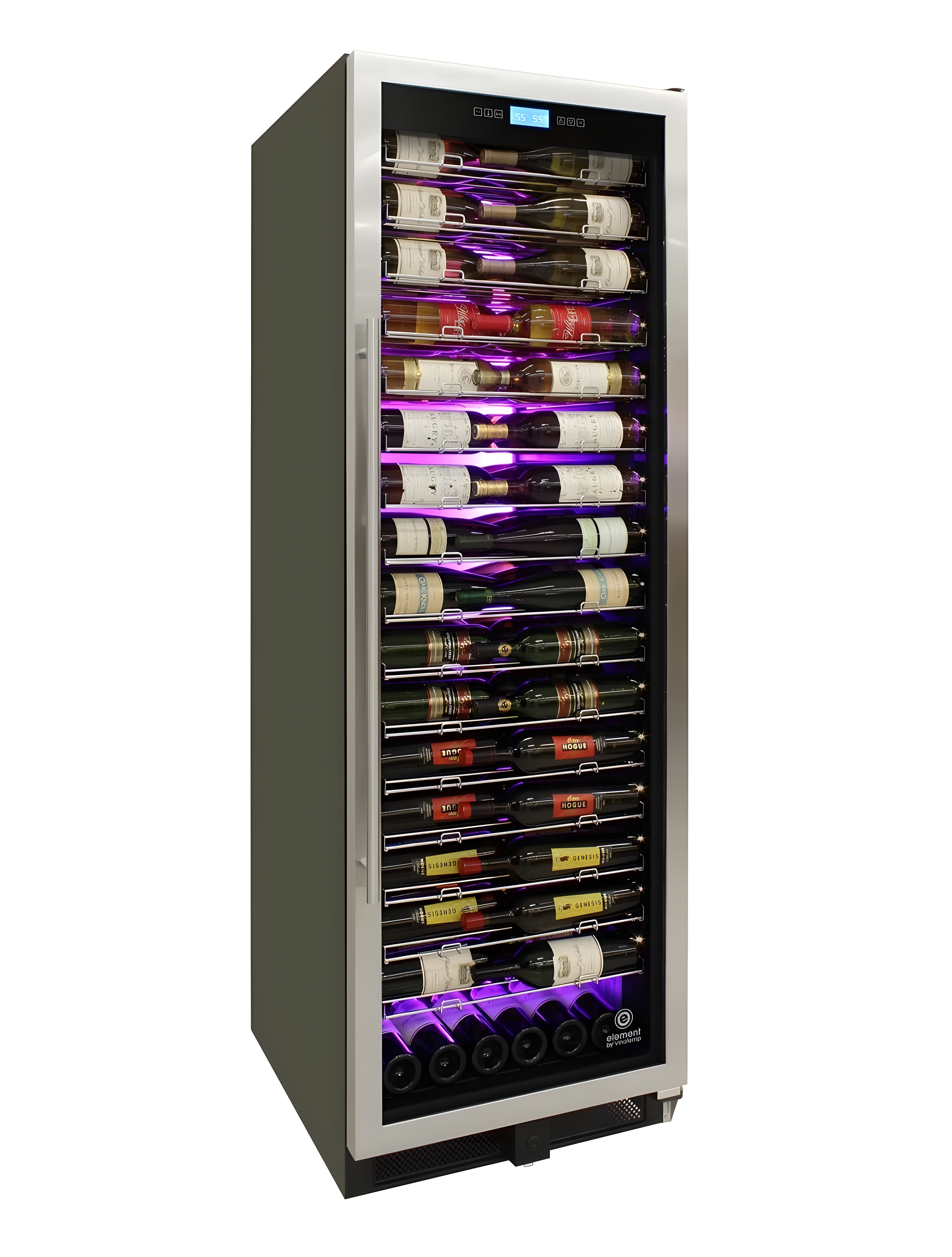 Vinotemp 141-Bottle Single-Zone Backlit Panel Wine Cooler (Stainless) - EL-WCU107-02