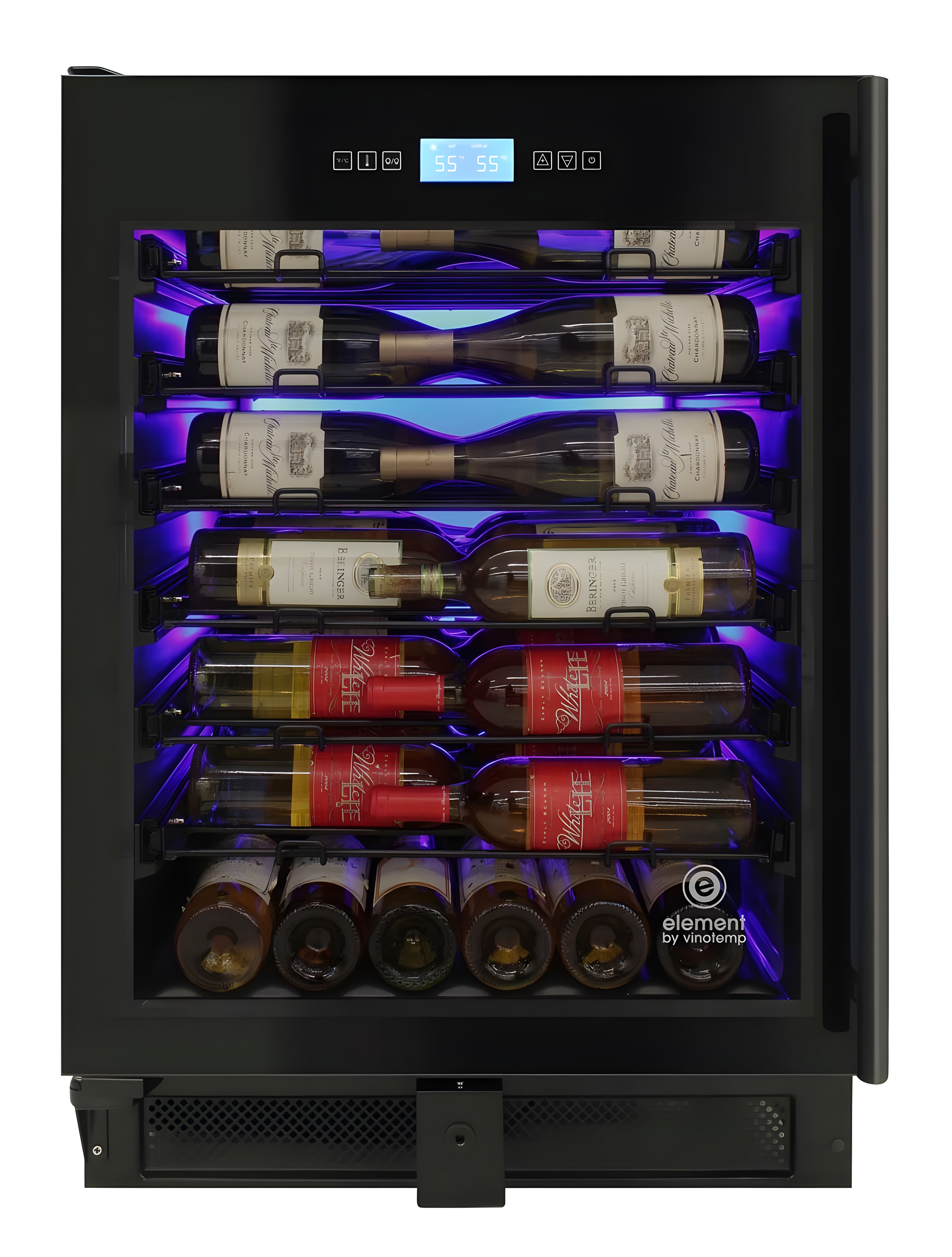 Vinotemp 41-Bottle Single-Zone Wine Cooler (Black) - Left Hinge - EL-WCU110-02