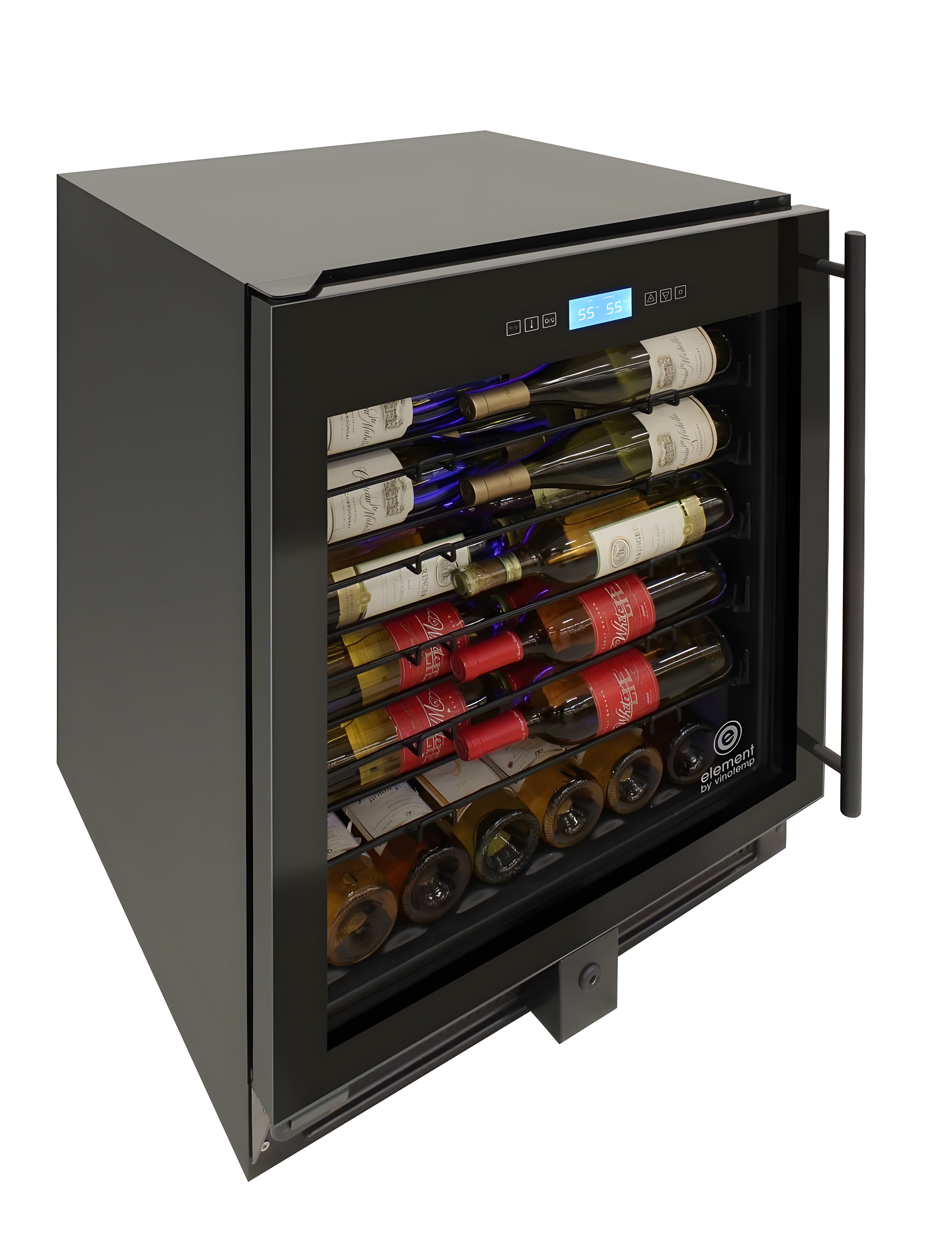 Vinotemp 41-Bottle Single-Zone Wine Cooler (Black) - Left Hinge - EL-WCU110-02