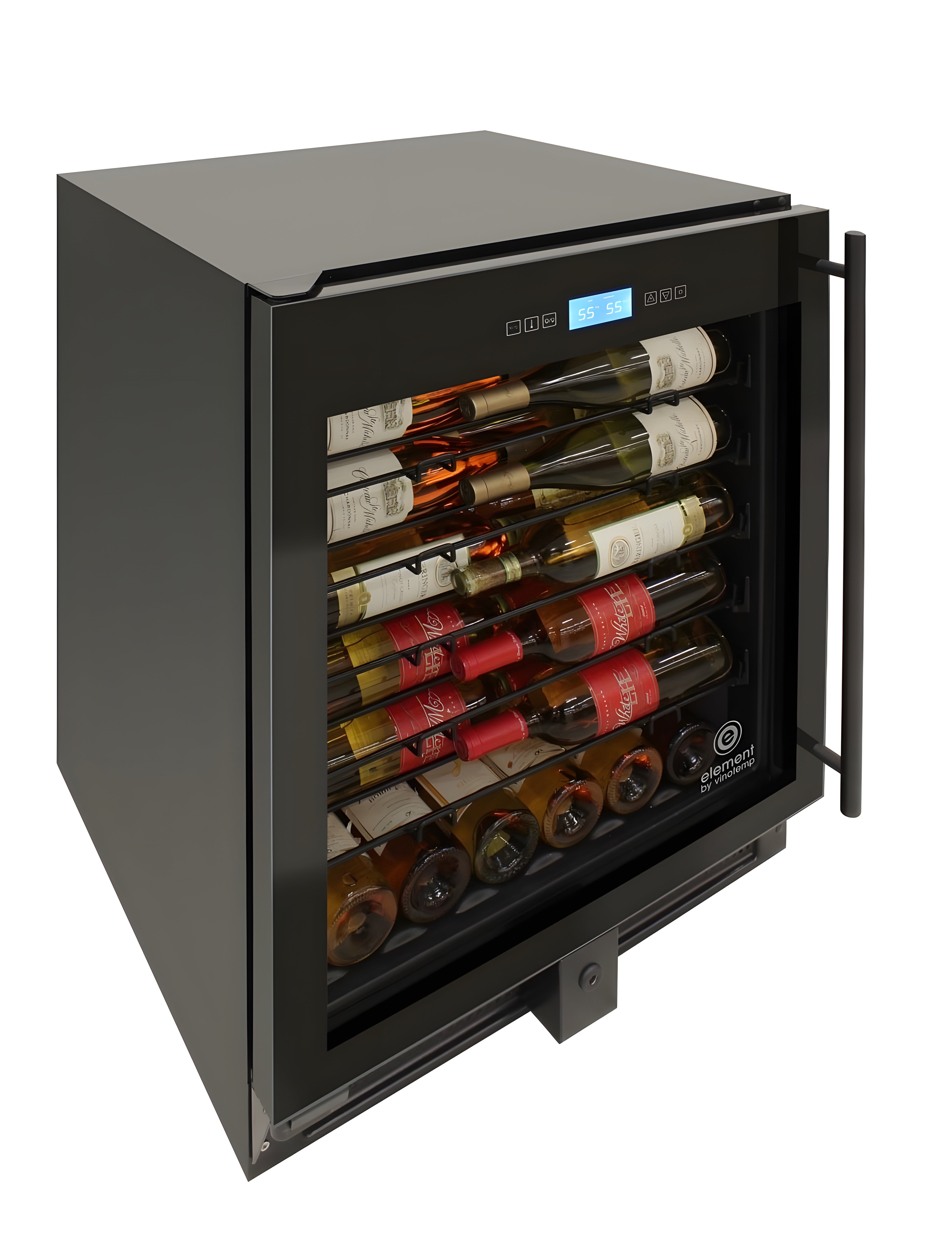 Vinotemp 41-Bottle Single-Zone Wine Cooler (Black) - Left Hinge - EL-WCU110-02