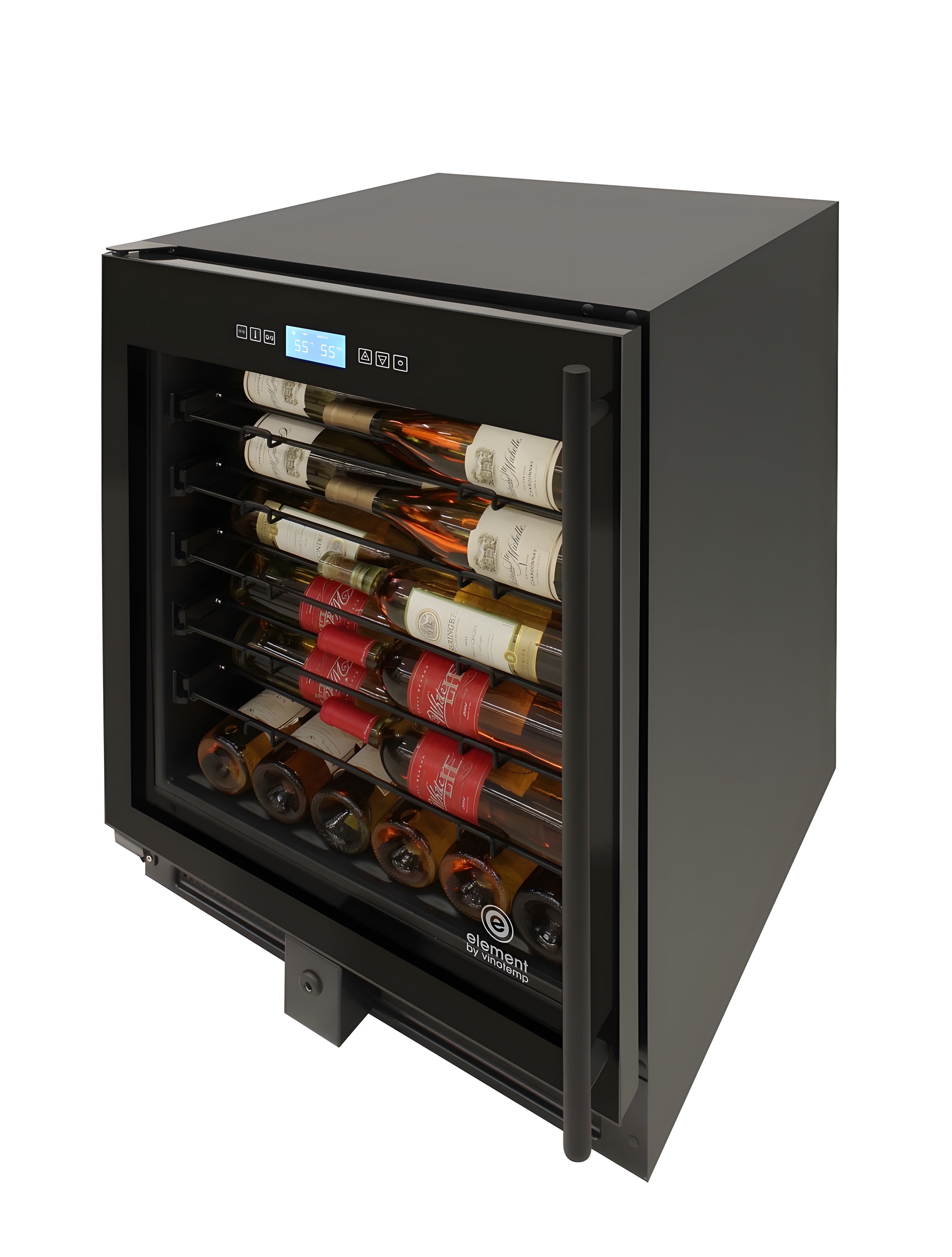 Vinotemp 41-Bottle Single-Zone Wine Cooler (Black) - Left Hinge - EL-WCU110-02