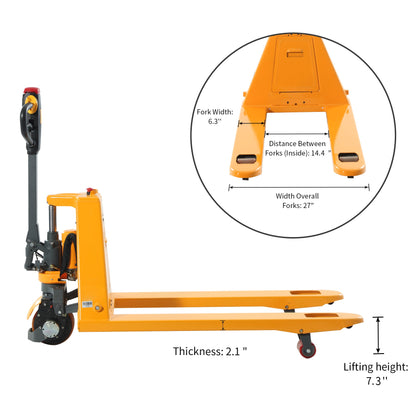 Apollolift Li-ion Powered Pallet Truck| 3300 lb| 48"x27" Forks| Apollolift A-1034