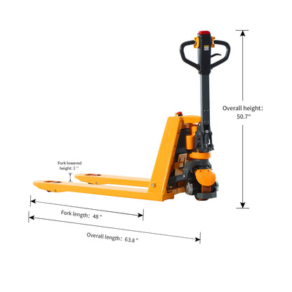 Apollolift Li-ion Powered Pallet Truck| 3300 lb| 48"x27" Forks| Apollolift A-1034