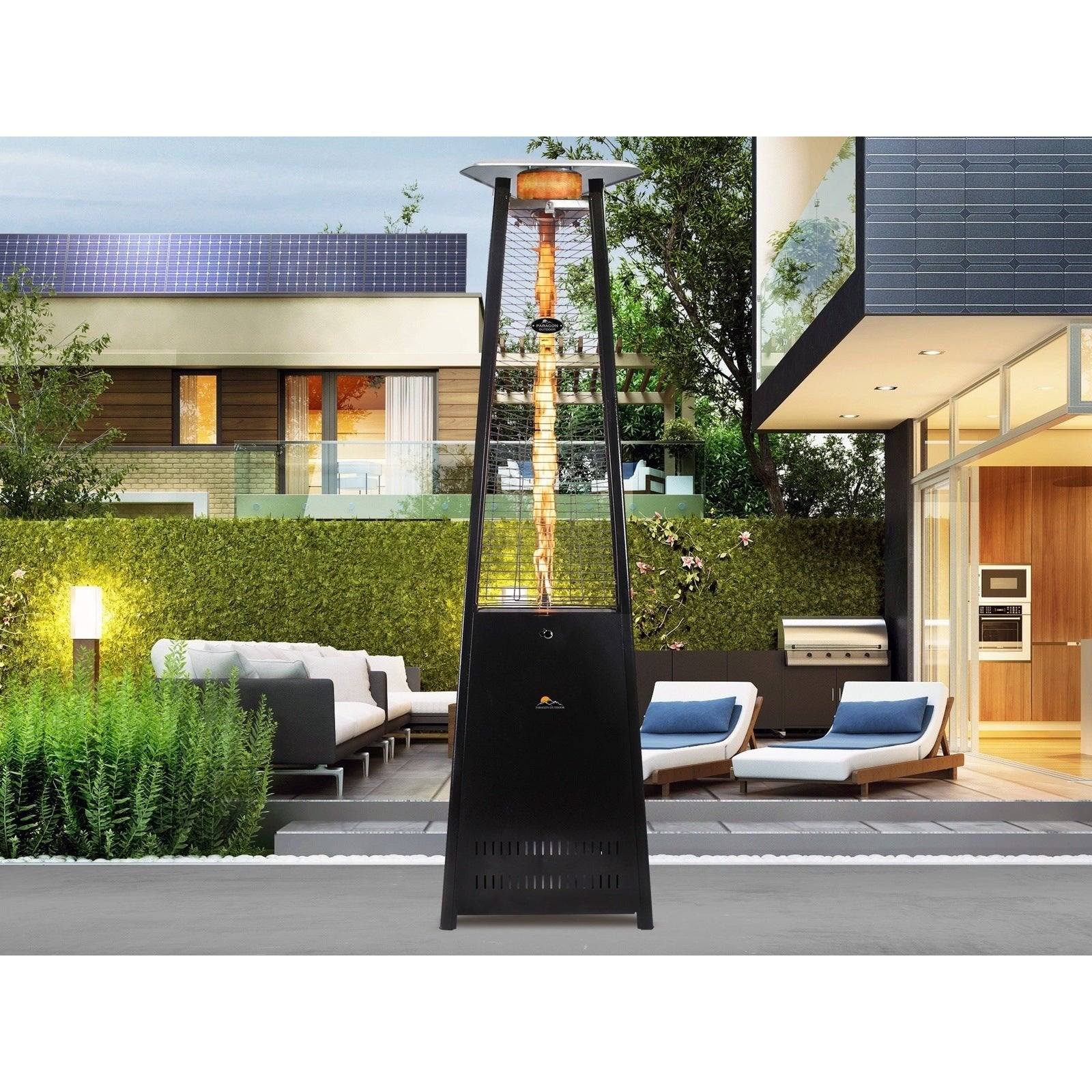 Paragon Outdoor Elevate Flame Tower Heater, 92.5”, 42,000 BTU