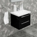 Casa Mare Elke 24" Glossy Black Vanity Ceramic Sink Combo - Elke60GB-24-MSC-S