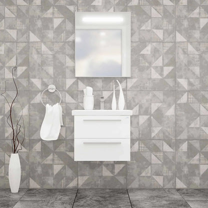 Casa Mare Elke 32" Bathroom Vanity and Ceramic Sink Combo with LED Mirror - Elke80GB-32