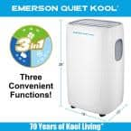 Emerson Quiet - 14000 BTU Heat/Cool Portable Air Conditioner with Wifi Controls | EAPE14RSD1