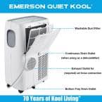 Emerson Quiet - 14000 BTU Heat/Cool Portable Air Conditioner with Wifi Controls | EAPE14RSD1