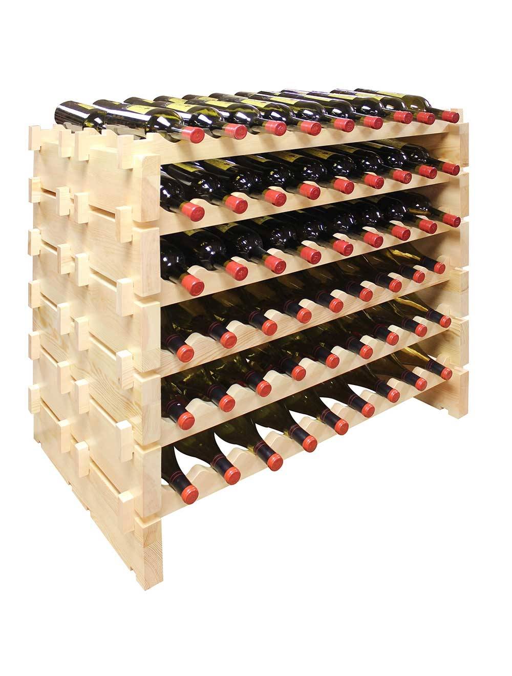 Vinotemp 108 Bottle Double Modular Wine Rack (Natural) - EP-4472-108