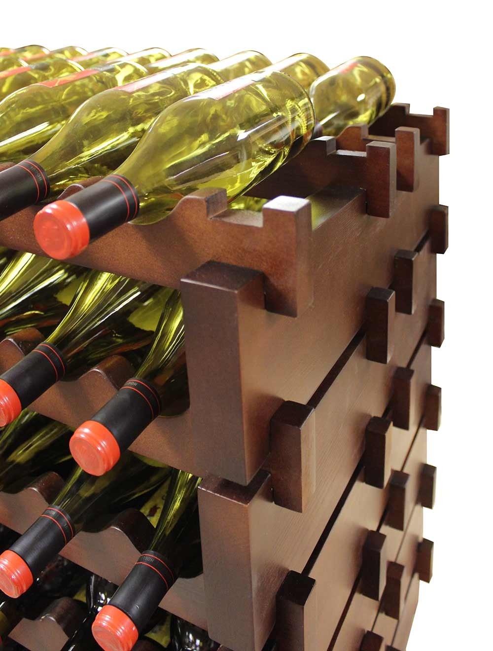 Vinotemp 108 Bottle Double Modular Wine Rack (Stained) - EP-4472-108S