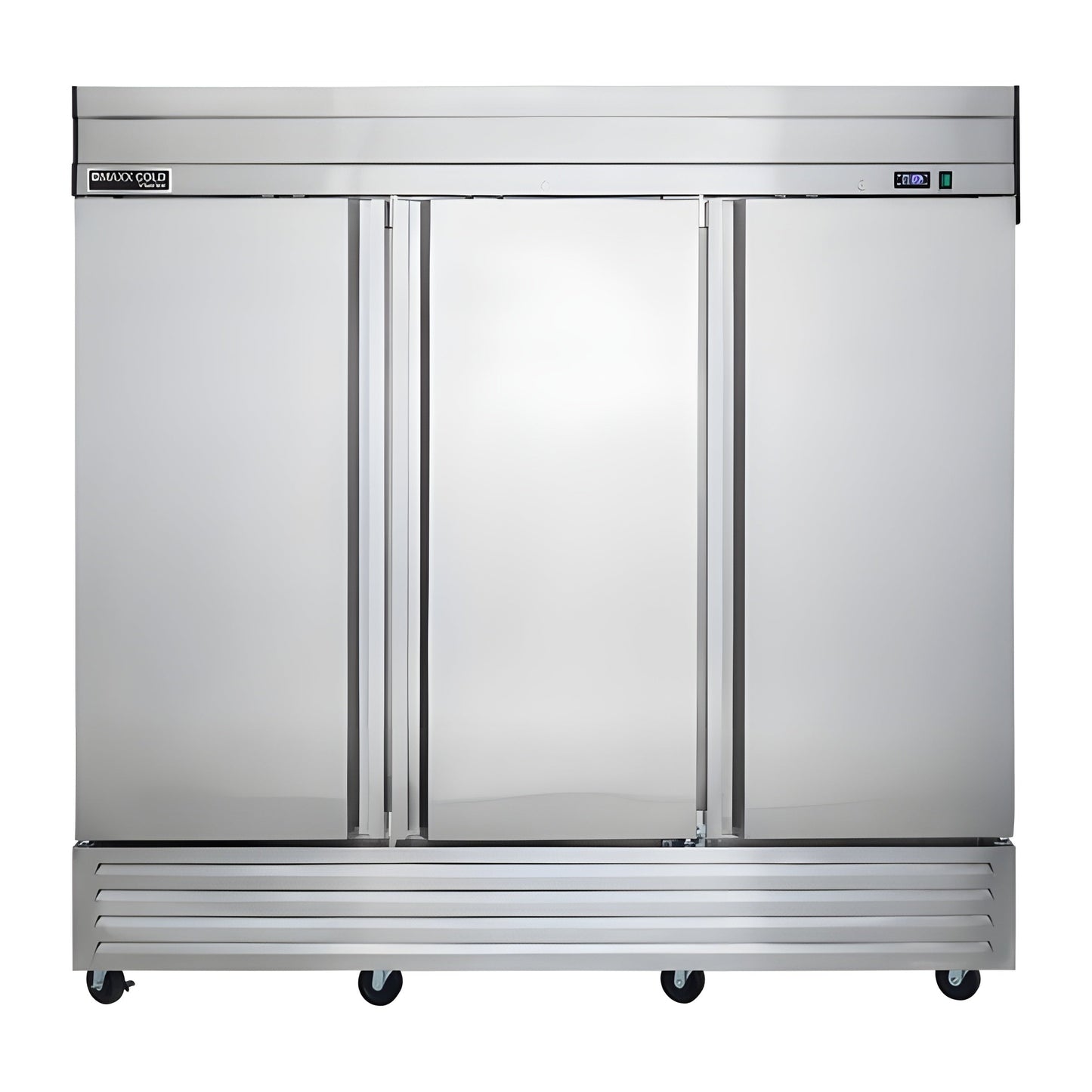 Maxx Cold V-Series 3 Door Reach-In Freezer, Bottom Mount, in Stainless Steel - MVF-72FDHC