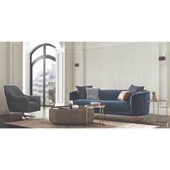 Enza Home US Vienna Swivel Armchair - 2041 - K1 - 21606 Petrol - AR:215 - 1431666