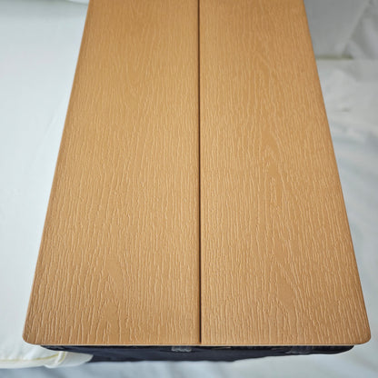 Outsunny 3-Seat Outdoor PE Wicker Sofa with Cushions, Wide Armrests, Beige - 860-304V00BN