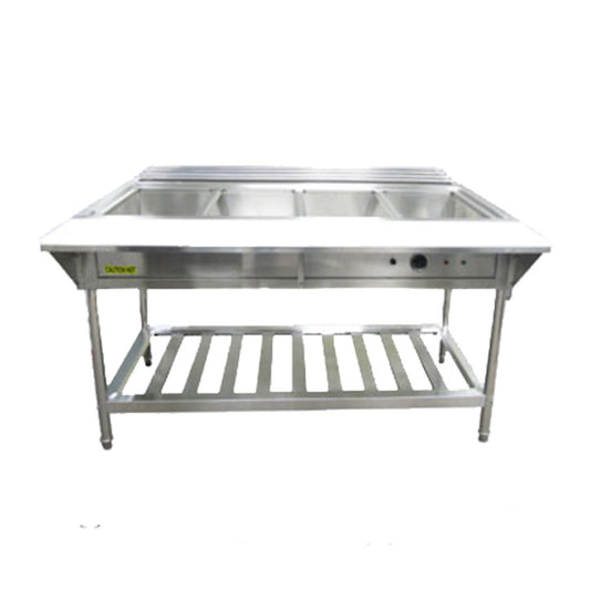Adcraft EST-240 Electric Hot Food Serving Counter / Water Bath Steam Table with 4 Compartments - ACEST240
