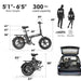 Euybike F6 48V/15Ah 750W Folding Fat Tire Electric Bike EUYF620