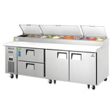Everest EPPR3-D2 Swing Top Pizza Prep Table 12 Pans 30 cu.ft. - EPPR3-D2