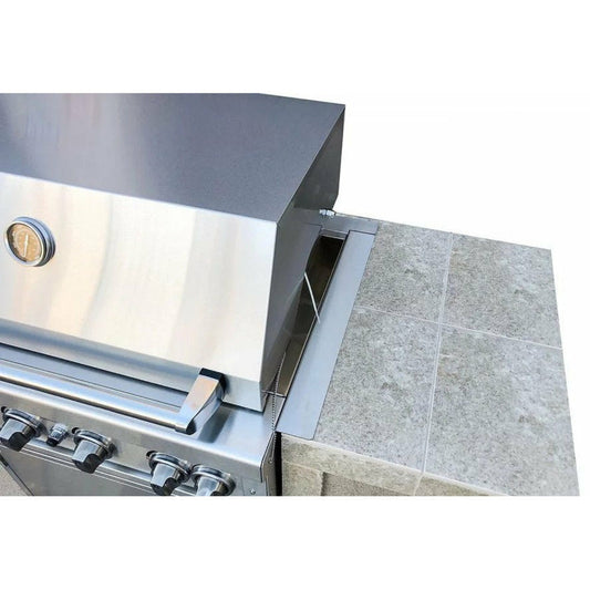 KOKOMO The Cayman 5' BBQ Island with 4 Burner Built In BBQ Grill - CAYMAN