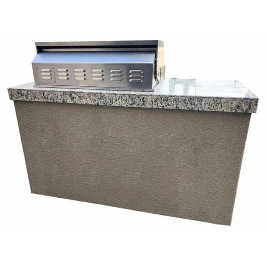 KOKOMO The 5' Maldives BBQ Island with Built In 4 Burner BBQ Grill and Access Door - MALDIVES