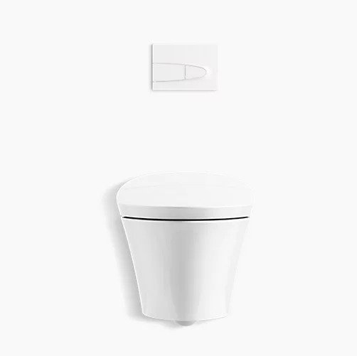 Kohler Veil Intelligent Compact Elongated Dual-Flush Wall Hung Toilet K-5402-0-1