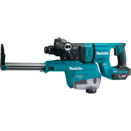 Makita GRH07ZW 40V max XGT Brushless 1‑1/8" SDS‑PLUS AVT Rotary Hammer (D‑Handle) - GRH07ZW                           w/ Dust Extractor, AFT, AWS Capable (Tool Only)