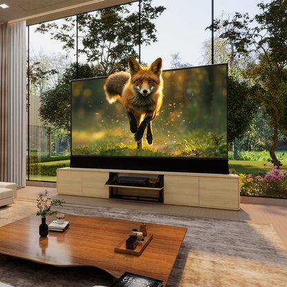 VIVIDSTORM Bundle-Projector&Screen&2025 New VIVIDSTORM Motorised Laser TV Cabinet Vienna - VC12VN100N-VSDSTUST100H