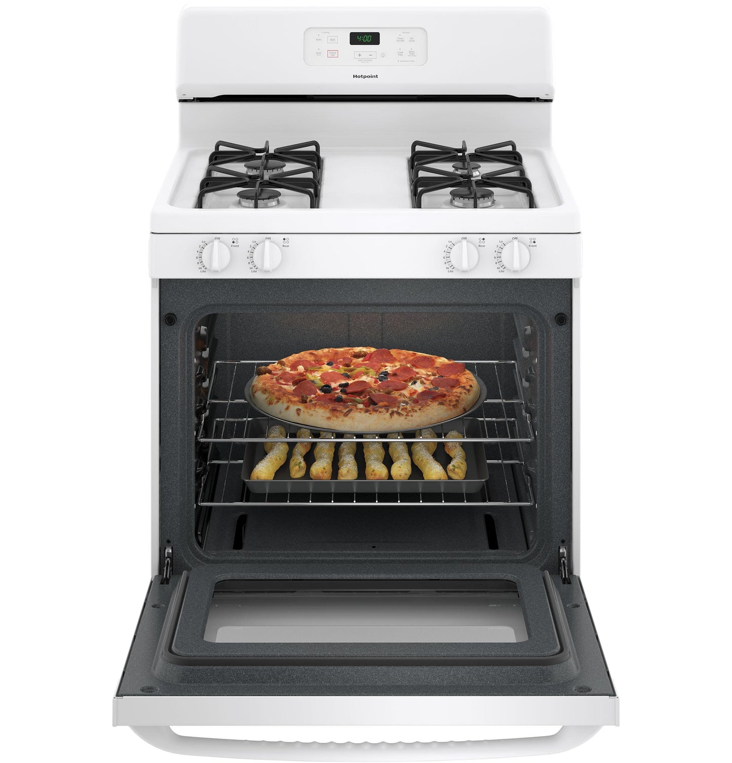 HOTPOINT  30" Free-Standing Standard Clean Gas Range - RGBS400DMWW-KT