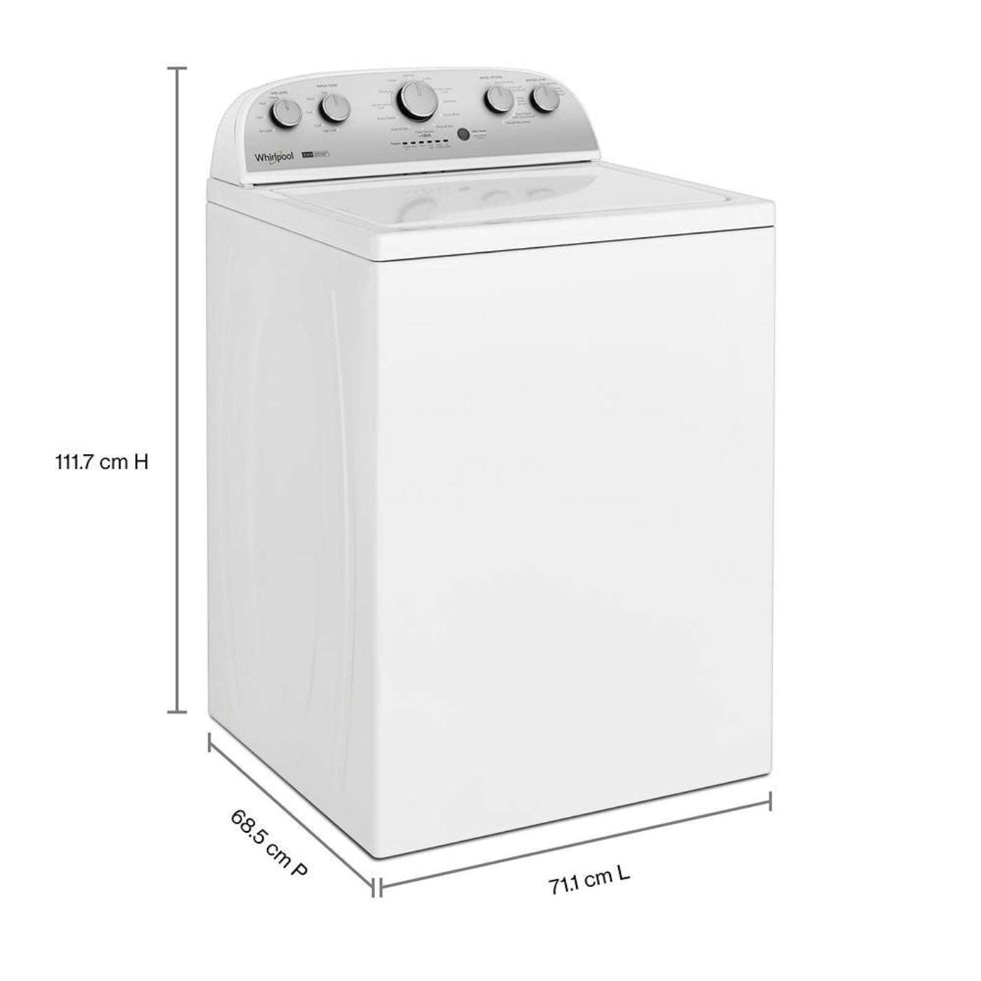 WHIRLPOOL WTW4957PW 3.8-3.9 Cu. Ft. Whirlpool® Top Load Washer with Removable Agitator - WTW4957PW-KT