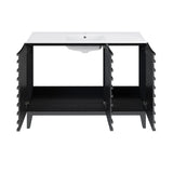 Cascade 48" Bathroom Vanity in Black