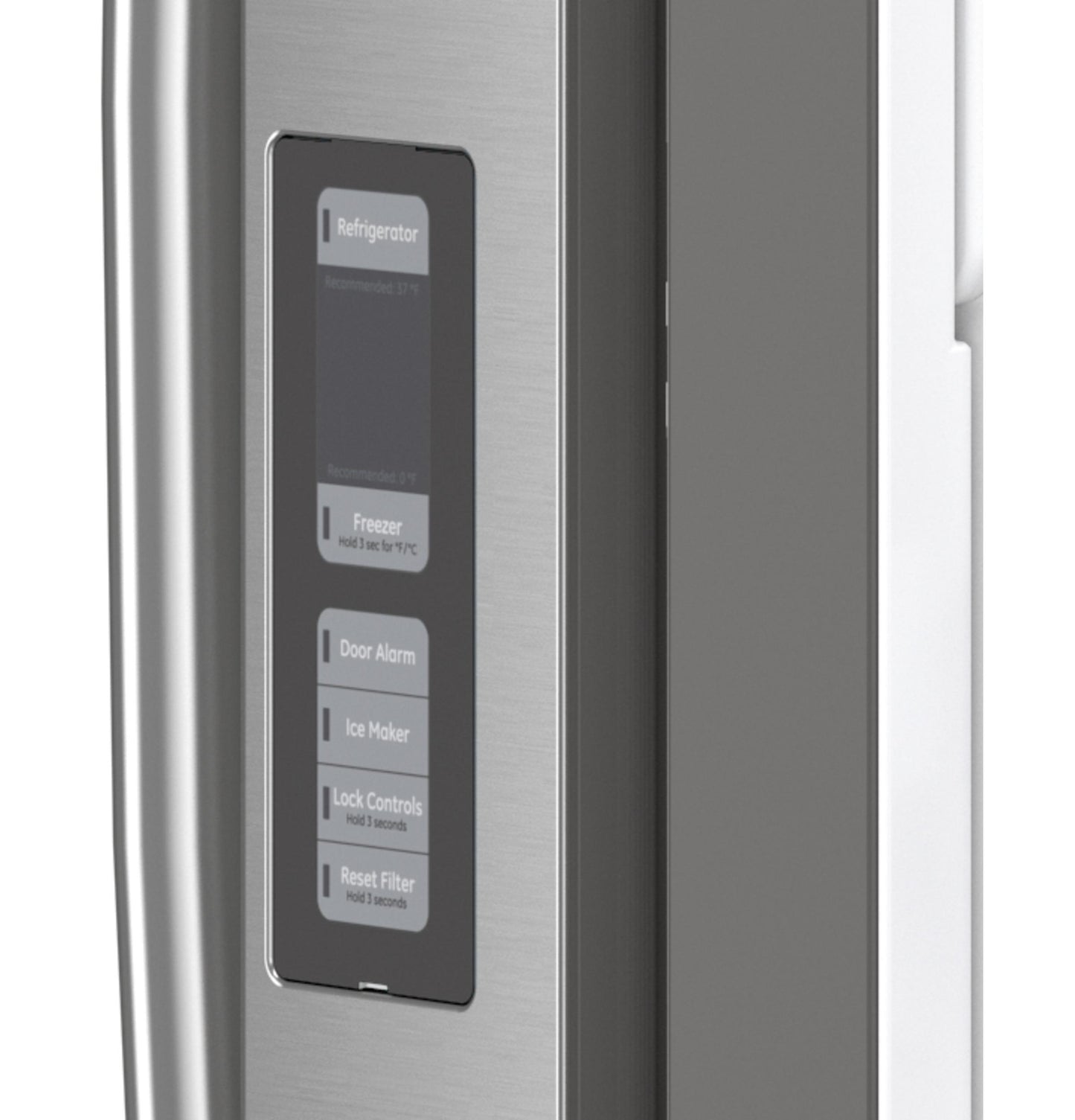 GE APPLIANCES GWE23GYNFS GE® ENERGY STAR® 23.1 Cu. Ft. Counter-Depth Fingerprint Resistant French-Door Refrigerator - GWE23GYNFS-KT