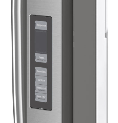 GE APPLIANCES GWE23GYNFS GE® ENERGY STAR® 23.1 Cu. Ft. Counter-Depth Fingerprint Resistant French-Door Refrigerator - GWE23GYNFS-KT