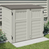 Suncast 3 Door Locking System Horizontal Storage Shed Stow Away, Ivory (3 Pack) - 172820